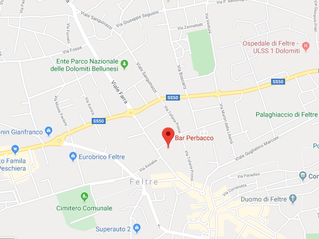 mappa bar Perbacco Feltre